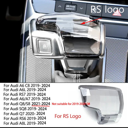 Audi Crystal Gear Shift Head Cover - Type A RS Logo for A4 A5 A6 A7