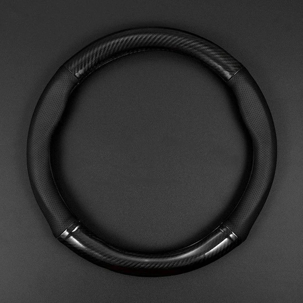 Universal Car Steering Wheel Cover - Carbon Fiber Leather Anti-Slip