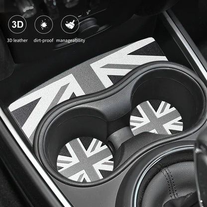 Union Jack Car Cup Holder Coaster - Mini Cooper F55 F56 F60