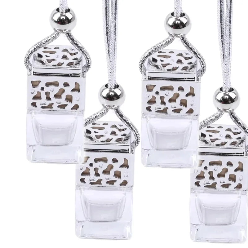 Car Air Freshener Perfume Bottle Pendant - Essential Oils Glass