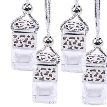 Car Air Freshener Perfume Bottle Pendant - Essential Oils Glass