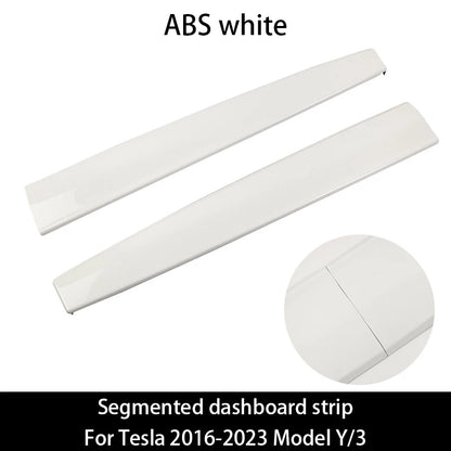 Tesla Model 3 Y Dashboard Trim Strip - Carbon Fiber ABS ABS white 2