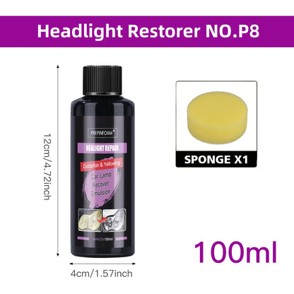 Professional Headlight Restoration Kit - Remove Oxidation & Polish Headlamps