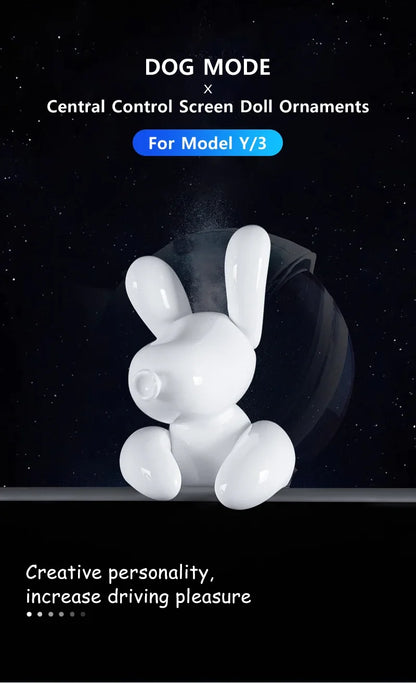 NovaAcc Adorable Dog Dashboard Decoration - Tesla Model Y 3 2021-2024