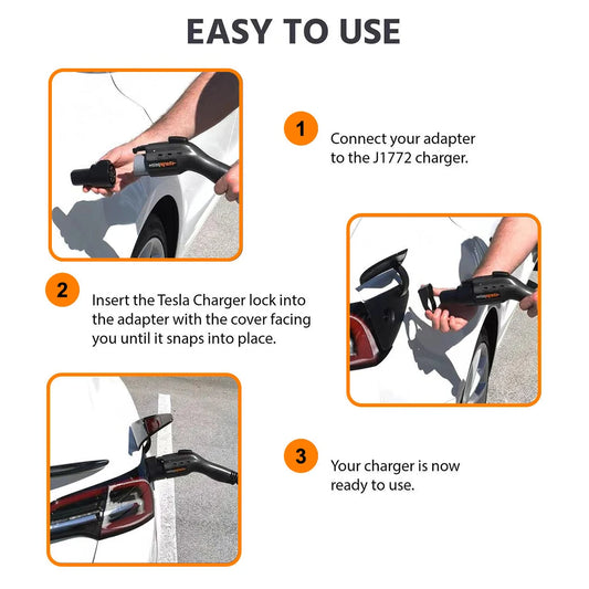 EV Charge Adapter J1772 to Tesla Charging Lock - Model 3/Y/X