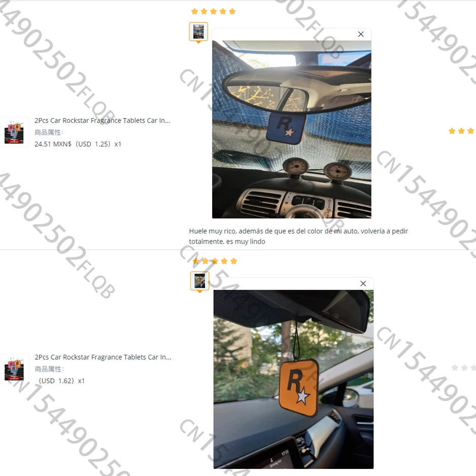 Car Rockstar Fragrance Tablets Air Freshener - Aromatherapy Pendant