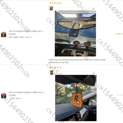 Car Rockstar Fragrance Tablets Air Freshener - Aromatherapy Pendant