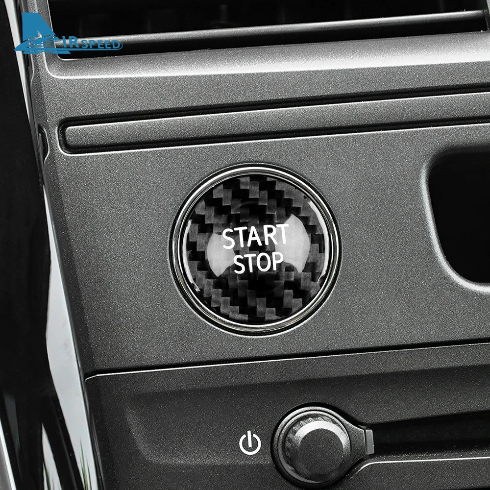 Carbon Fiber Engine Start Stop Button Cover for Renault Models