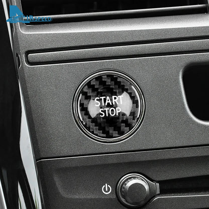 Carbon Fiber Engine Start Stop Button Cover for Renault Models