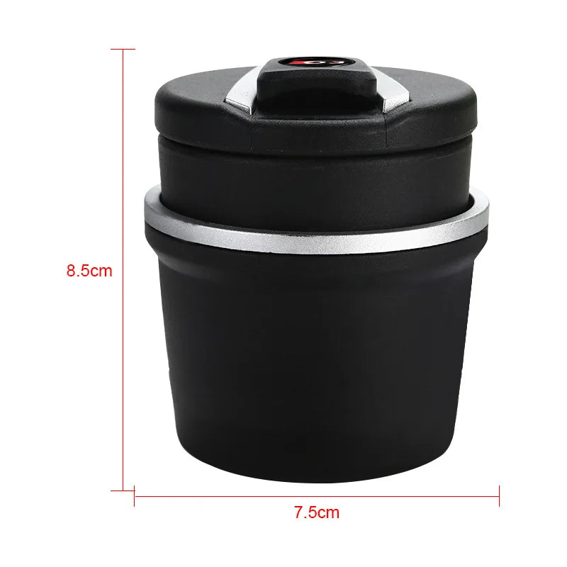Universal LED Car Ashtray - Automatic Portable Cigarette Ash Holder