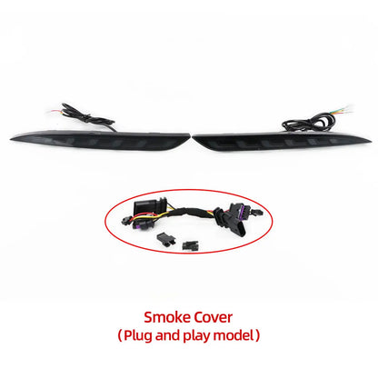 Tesla Model 3/Y LED Rear Fog Light - Dynamic Turn Signal 2016-23 SmokeA Plug and Play