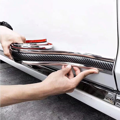 Car Door Sill Protector - Anti-Scratch Threshold Strip Carbon Fiber