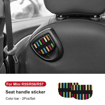 Mini Cooper Leather Rear Seat Handle Cover - R56 R55 F56 F57 Decal