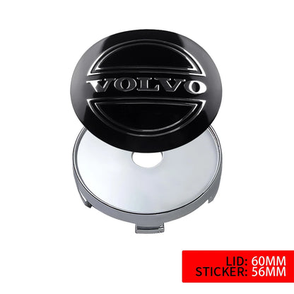Volvo Wheel Center Stickers 56mm - Hub Cap Decals for R-Design Models
