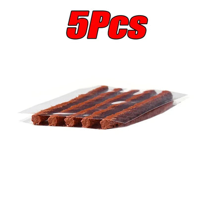 Car Tire Repair Tool Kit - 8 Piece Set with Rubber Strips