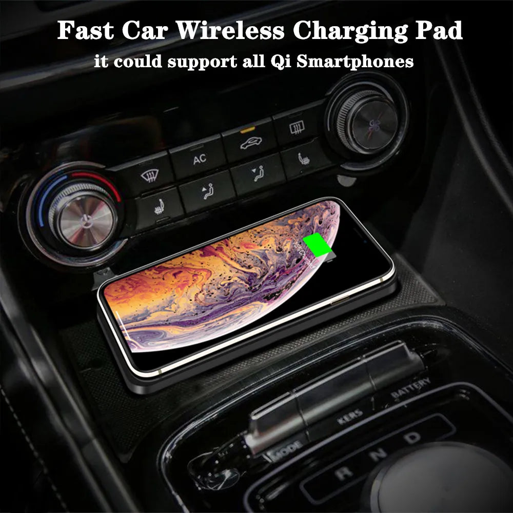15W Fast Wireless Car Charger - Universal Phone Mount for iPhone 16/15/14/13/12 & Samsung S24/S23 with Silicone Pad