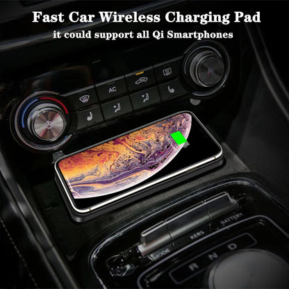 15W Fast Wireless Car Charger - Universal Phone Mount for iPhone 16/15/14/13/12 & Samsung S24/S23 with Silicone Pad