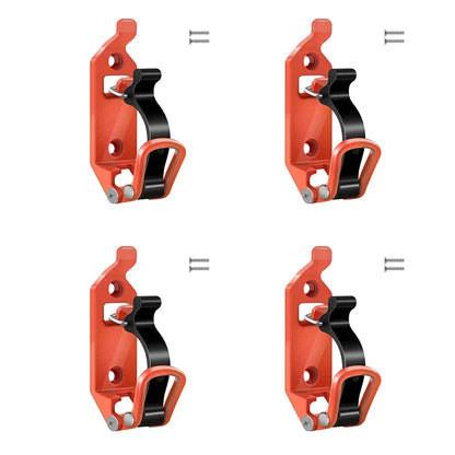 Tool Fixing Bracket Set - Wall Mount Quick Release Clamp 4PCS Black