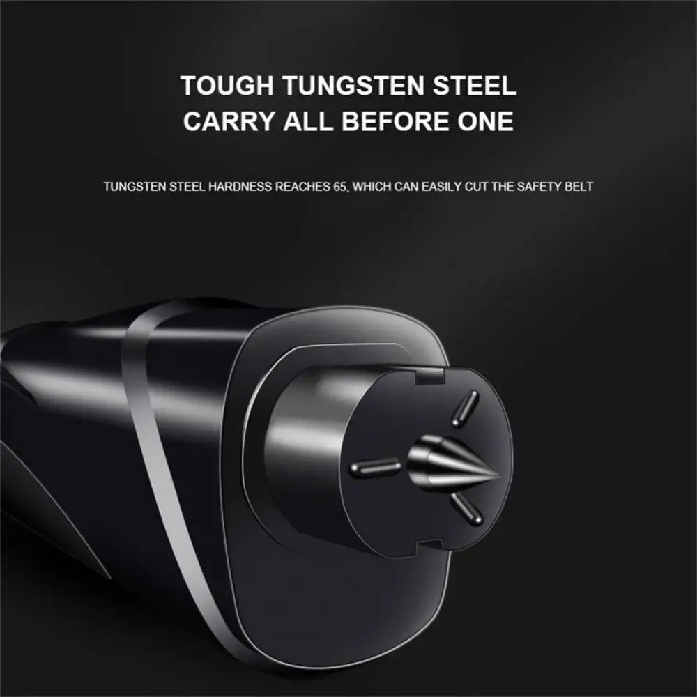 Premium Car Emergency Keychain Hammer - Alloy Glass Breaker & Seatbelt Cutter Multi-Function Rescue Tool
