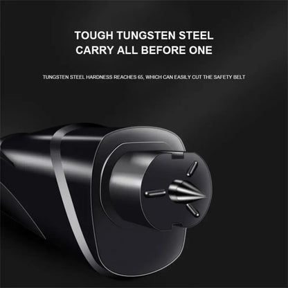 Premium Car Emergency Keychain Hammer - Alloy Glass Breaker & Seatbelt Cutter Multi-Function Rescue Tool