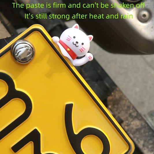 Motorcycle Decorative Dolls & Car Dashboard Stickers - Lucky Cat Ornaments