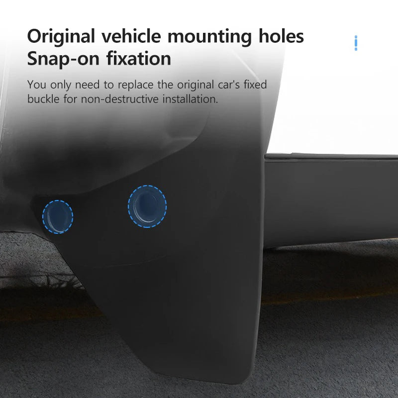 NovaAcc Tesla Mud Flaps - Model Y 2017-2024 & Model 3 Highland