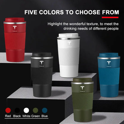 Tesla Stainless Steel Thermal Mug - Coffee Cup for Model 3/S/X/Y Cybertruck