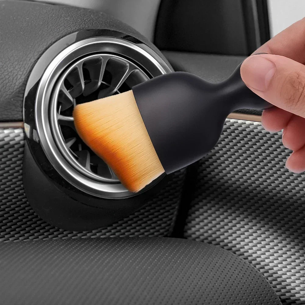 Car Vent Cleaning Brush with Casing - Soft Interior Detailing Tool