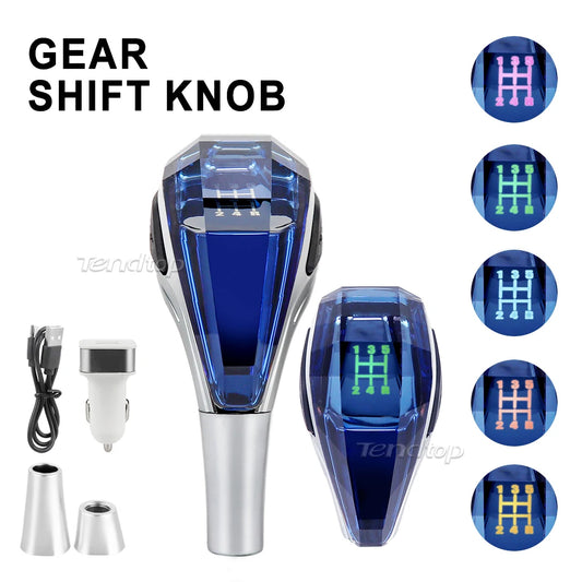 Universal Crystal LED Gear Shift Knob - 5 Speed with Lights