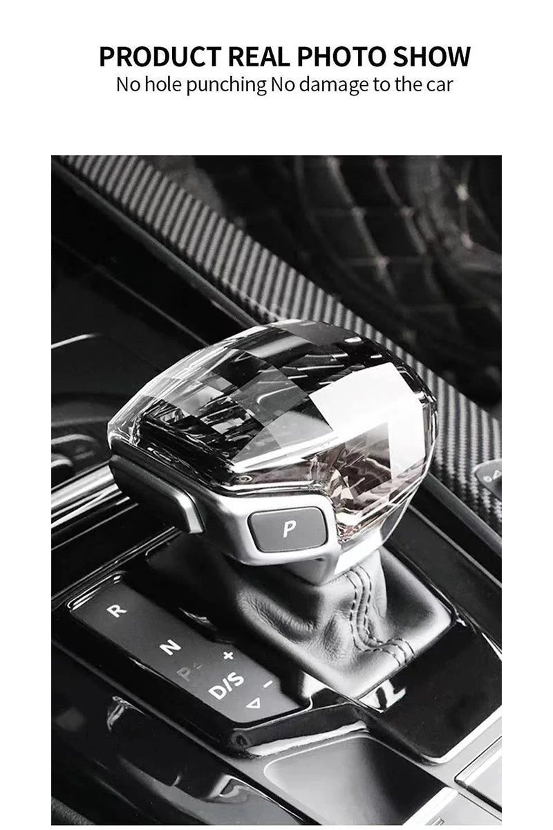 Audi Crystal Gear Shift Head Cover - Type A RS Logo for A4 A5 A6 A7