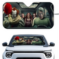 Horror Characters Car Sunshade - Foldable Windshield UV Protection