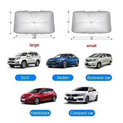 Car Sunshade for Front Windshield & Side Windows - Large Size