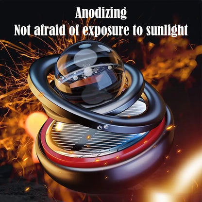 Solar Power Car Air Freshener - Rotating Aromatherapy Diffuser Ornament