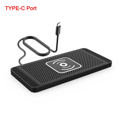 15W Fast Wireless Car Charger - Universal Phone Mount for iPhone 16/15/14/13/12 & Samsung S24/S23 with Silicone Pad