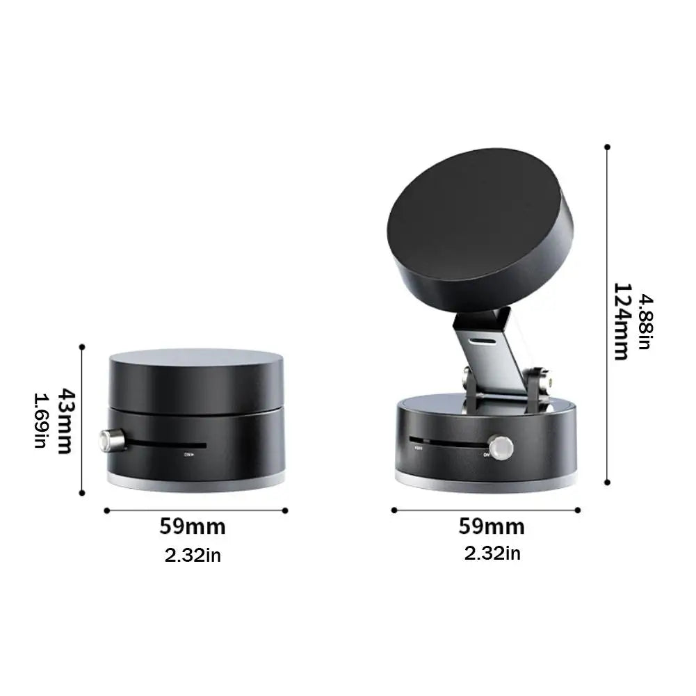 Premium Magnetic Car Phone Holder - Double-Sided Suction Cup Mount with 360° Rotation & Foldable Design
