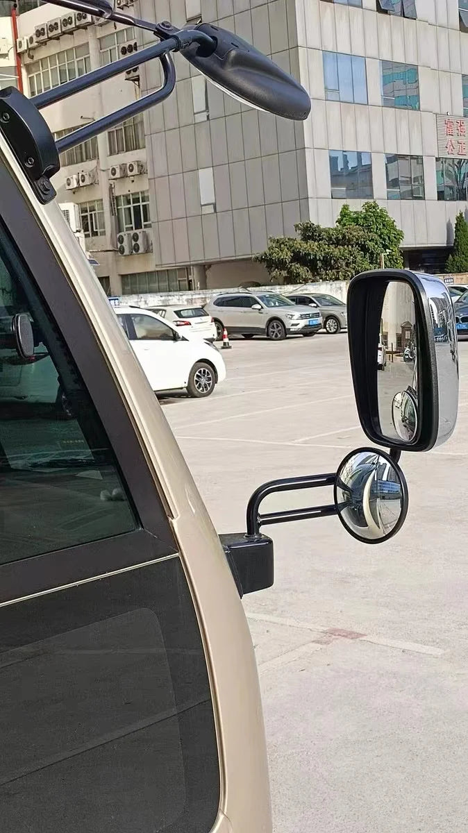 Truck Convex Mirror with Rod - Round Auxiliary Reversing Mirror
