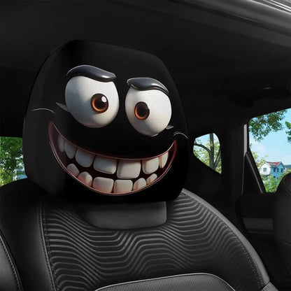 Smiley Face Car Pillowcase Set - Soft Decorative Cushion Covers