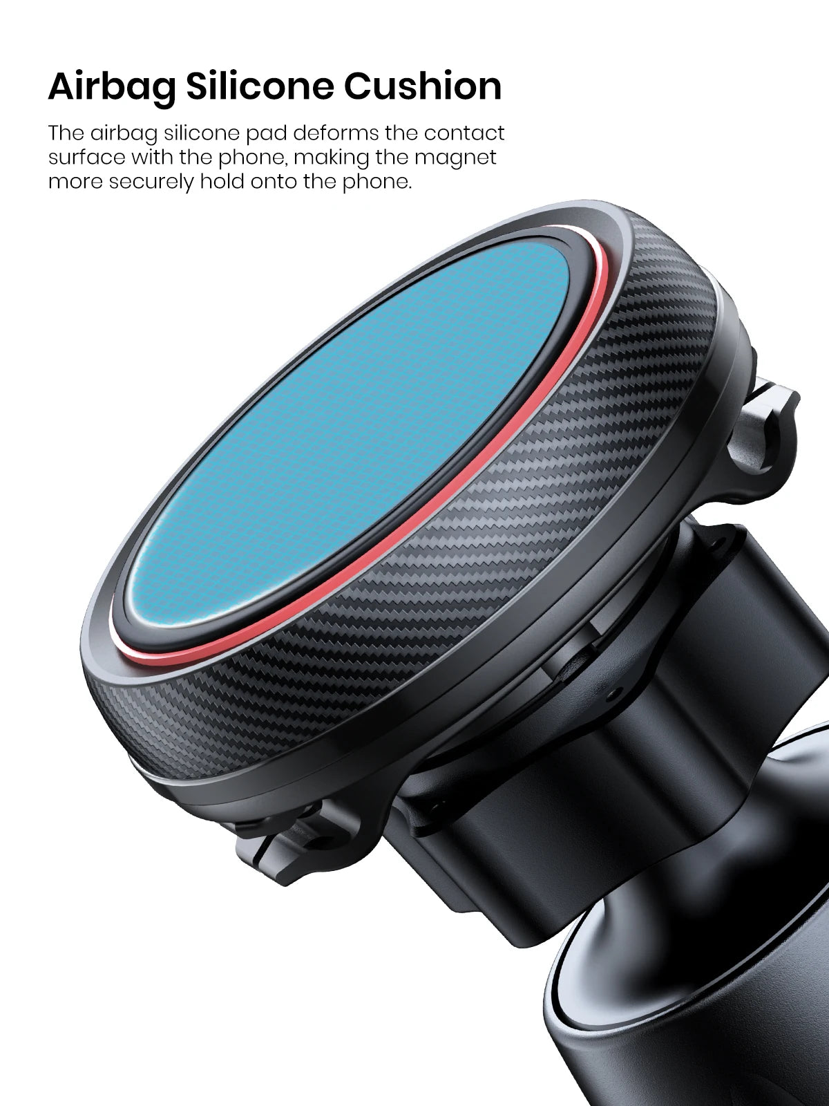 TOPK Magnetic Car Phone Mount - Air Vent Holder with 6 N52 Magnets for iPhone 15