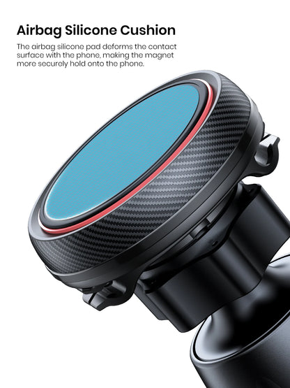 TOPK Magnetic Car Phone Mount - Air Vent Holder with 6 N52 Magnets for iPhone 15