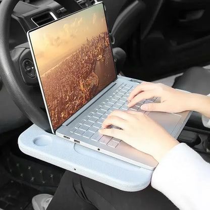 Portable Car Dining Table Steering Wheel Tray - Large Black