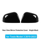 Tesla Model 3 Highland Carbon Fiber Mirror Covers - ABS Paint Black