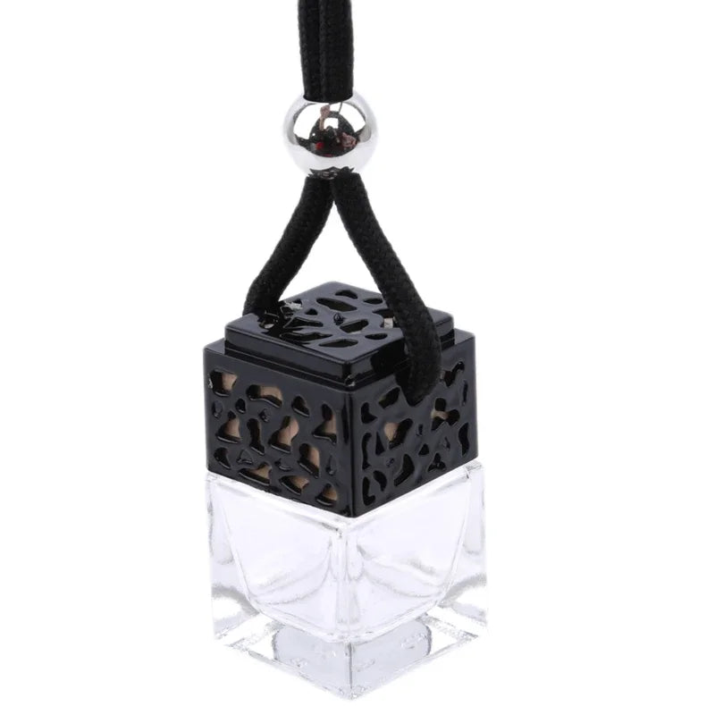 Car Air Freshener Perfume Bottle Pendant - Essential Oils Glass