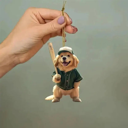 2D Acrylic Car Pendant - Rearview Mirror Hanging Ornament Dog/Cat