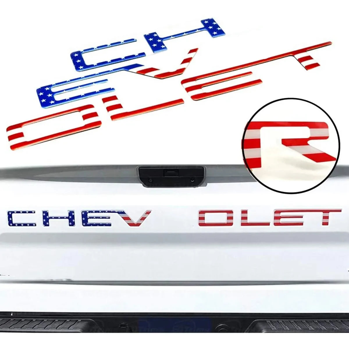 Chevrolet Silverado Tailgate Letters - 3D ABS Inserts 2019-2022