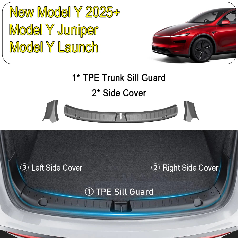 Tesla Model Y 3 Trunk Sill Guard - Juniper Cargo Mat Bumper Protector