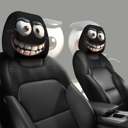 Smiley Face Car Pillowcase Set - Soft Decorative Cushion Covers
