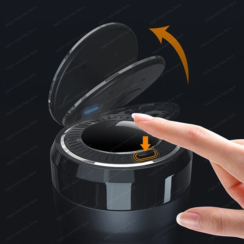 Portable Luminous Car Ashtray - Alpine Ceramic Liner