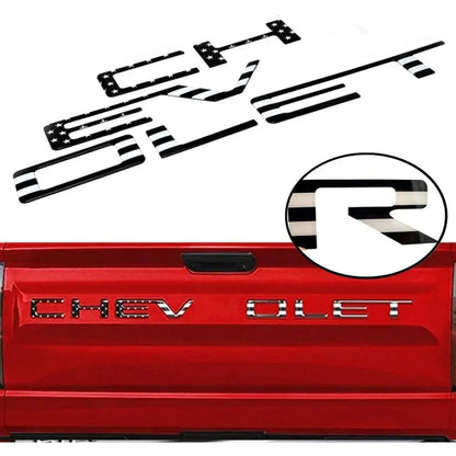 Chevrolet Silverado Tailgate Letters - 3D ABS Inserts 2019-2022