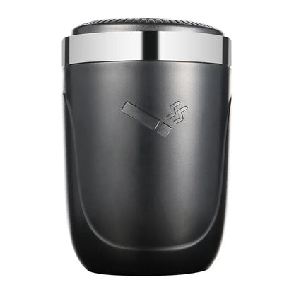 One-Click Car Ashtray with LED Light - Metal Lining & Splash Proof