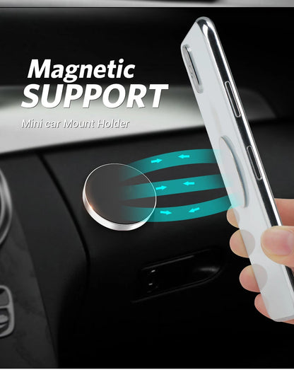 Universal Magnetic Phone Holder - Strong Car Dashboard Mount & Wall Mount Compatible with All Smartphones